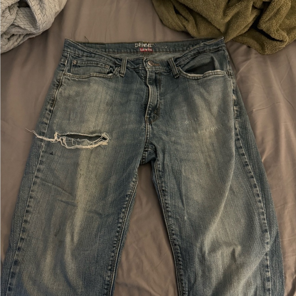 Naturally distressed denim
